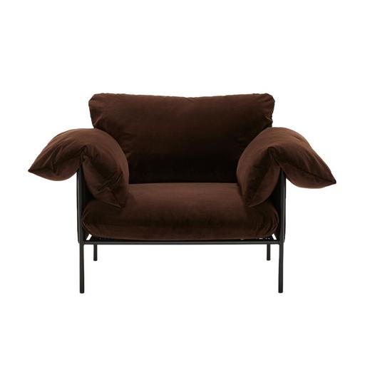  — Maeve Slouched Accent Chair – Chocolate Brown