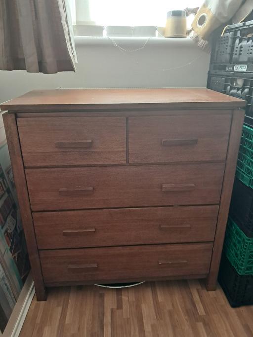  — oak chest of drawers
