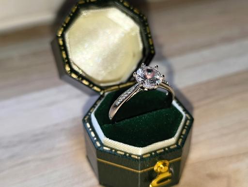 — Silver Brilliant Cut Solitaire Ring