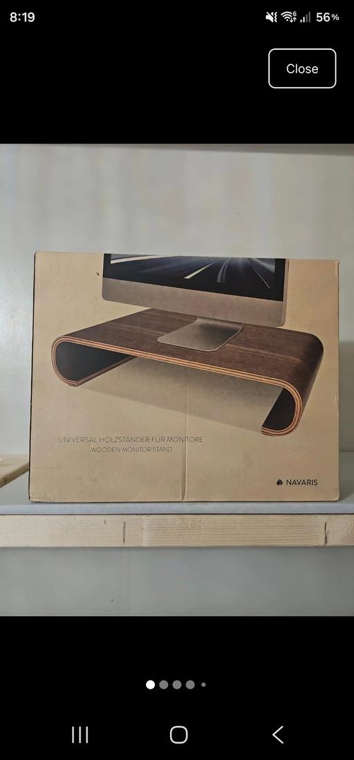  — wooden laptop/monitor stand