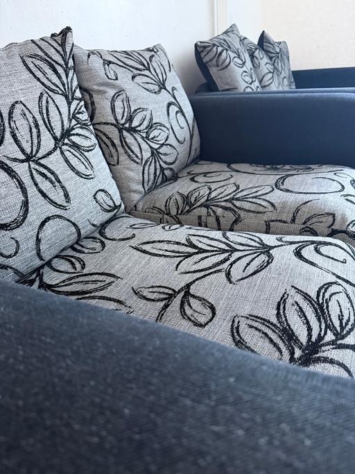  — Grey and black 2 & 3 seater sofa