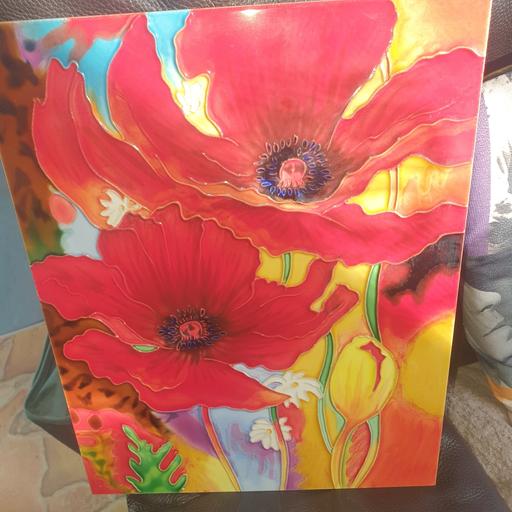  — 14 x 11 inch Lovely Ceramic Plaque, Bright