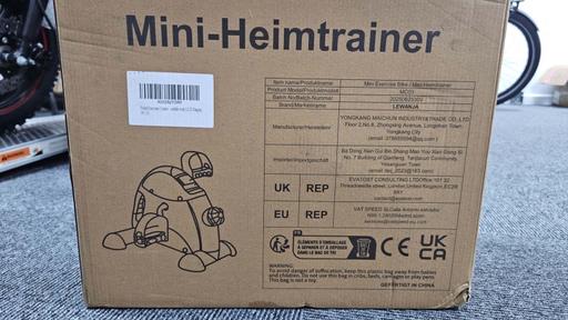  — Mini exercise bike arm and leg pedal exercise