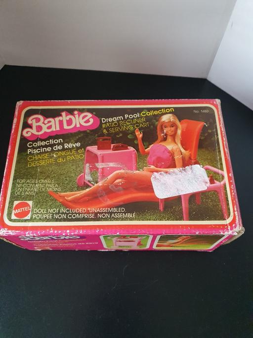  — vintage barbie patio recliner & serving cart
