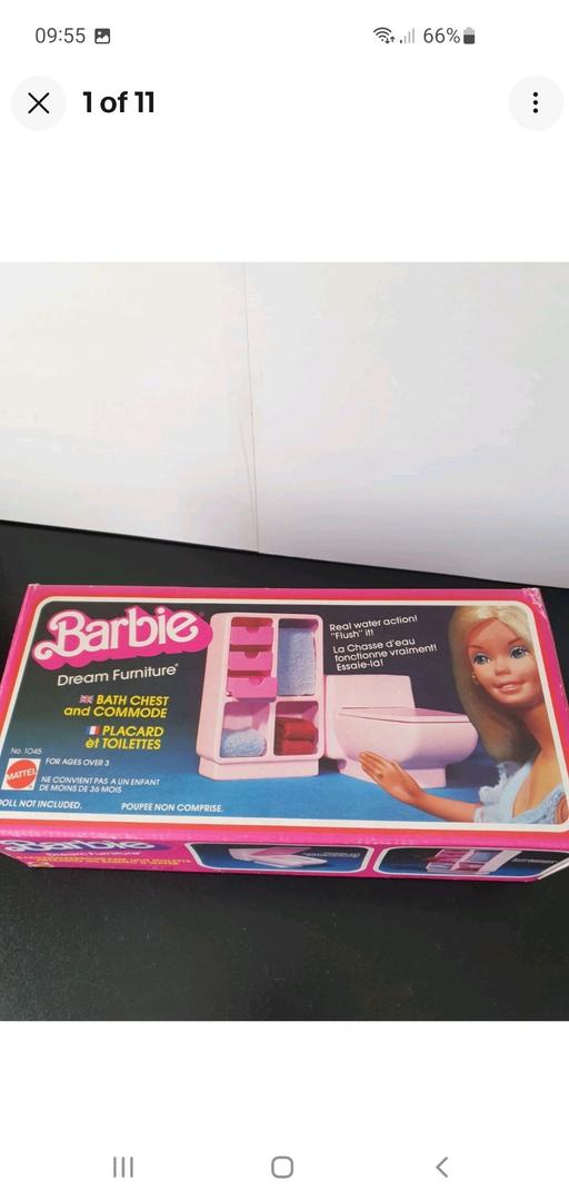 — vintage barbie commode & towel chest