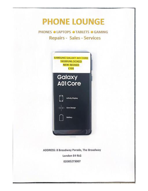  — Brand New Samsung Galaxy A01 Core 16GB