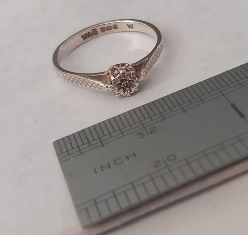  — Vintage 1970s Silver Illusion Diamond Ring