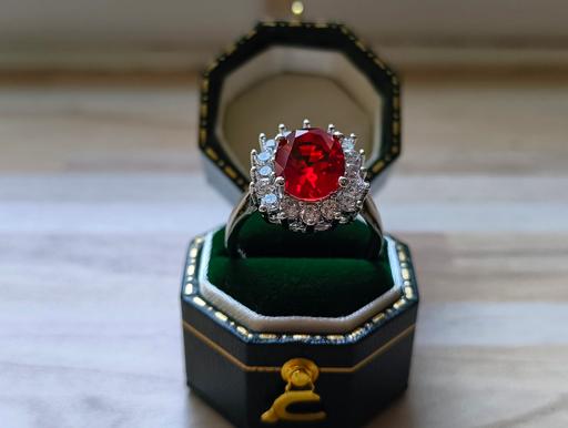  — 925 Silver Halmarked Red Ruby Sapphire Ring
