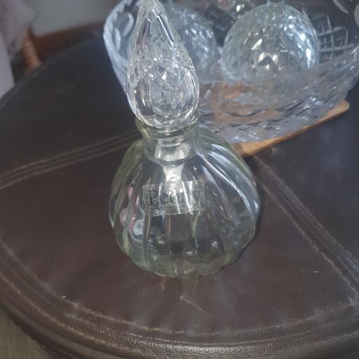  — Cut Glass Bowl , Perfume Bottle & 2 Dishes.