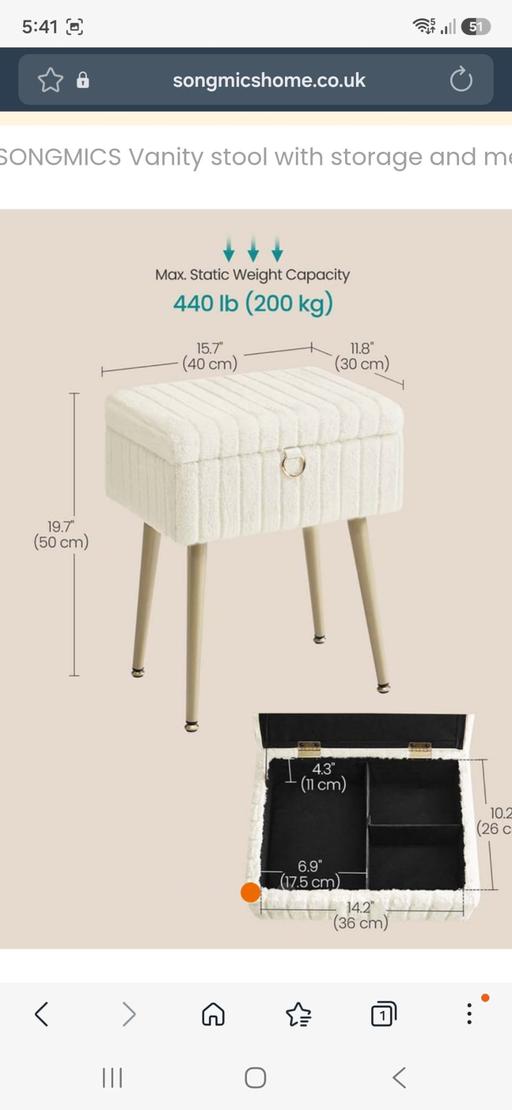  — vanity stool