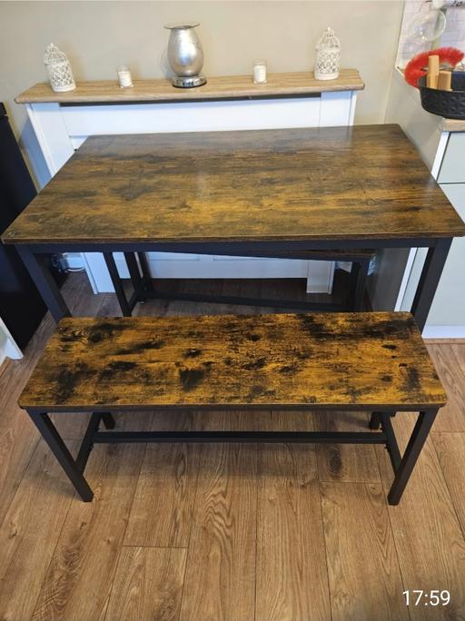  — Table and benches