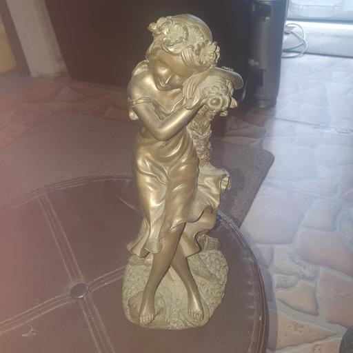  — Lovely , Spelter Statue ' Summer Maiden ',VGC