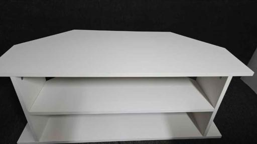  — White Corner TV Stand / Media Unit