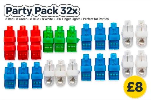  — LED Finger Lights Party Pack 32x
