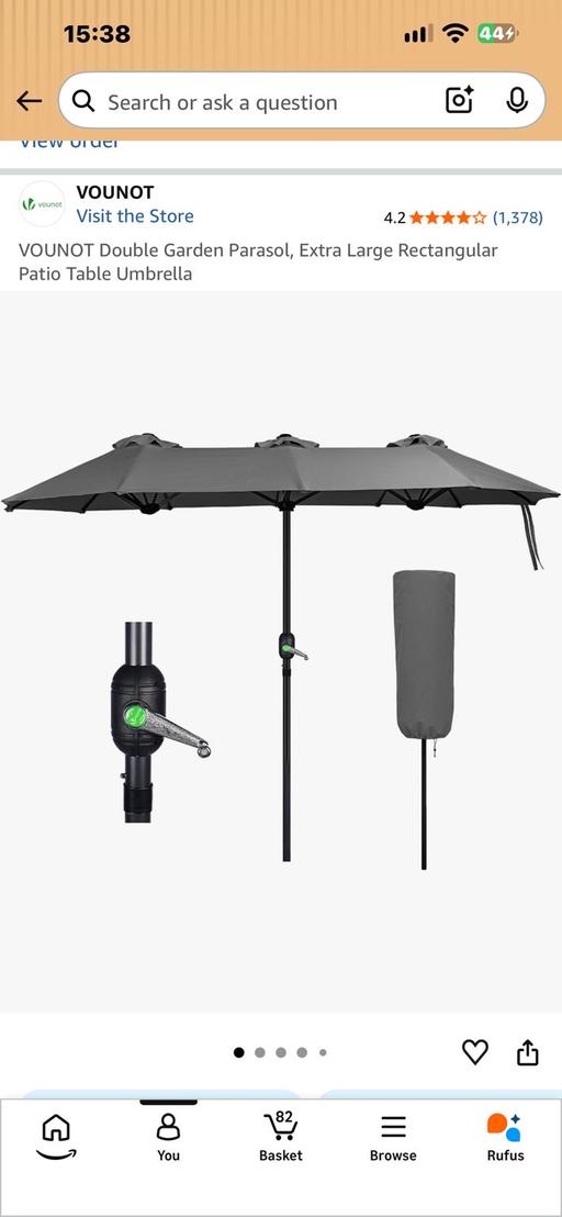  — Large Twin Parasol
