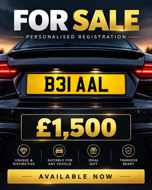  — B31 AAL Number Plate For Sale
