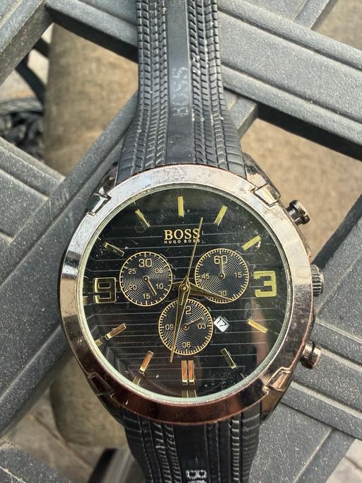  — Boss chronograph watch black and gold