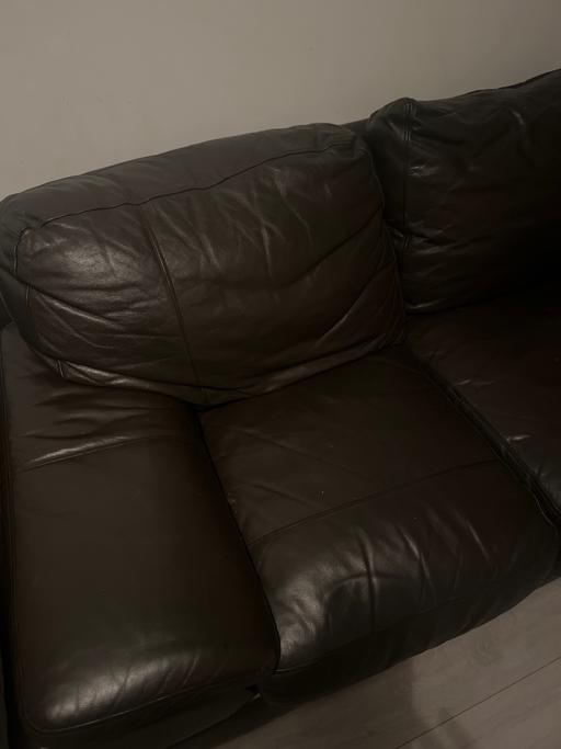  — Brown Leather Sofa