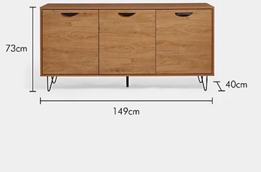  — VonHaus oak wood effect sideboard ONO