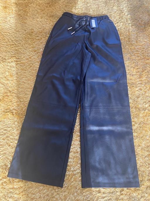  — Faux leather trousers by River Island size 10