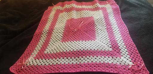  — baby pink crochet blanket