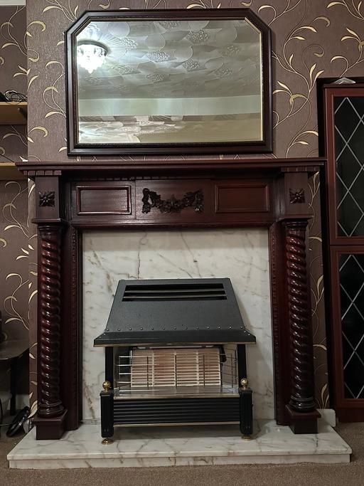  — Vintage Mahogany Fireplace Mantel
