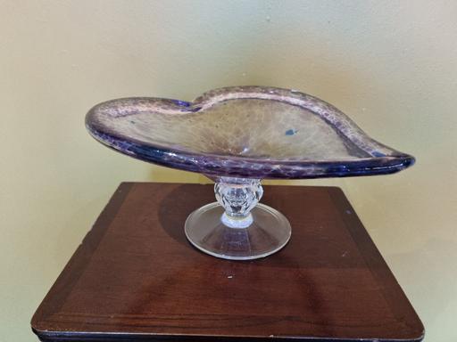  — Glass Heart Decorative Dish