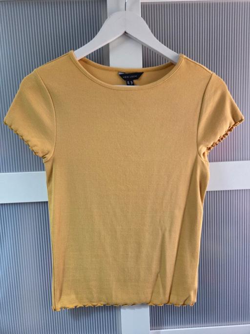  — Size 12 NEW LOOK mustard yellow ribbed tshirt