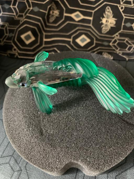  — SWAROVSKI CRYSTAL GREEN SIAMESE FIGHTING FISH