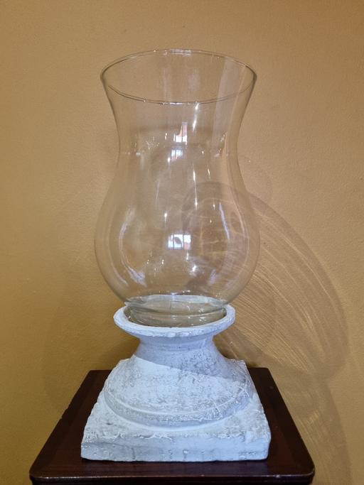  — Heavy Rustic Glass Hurricane