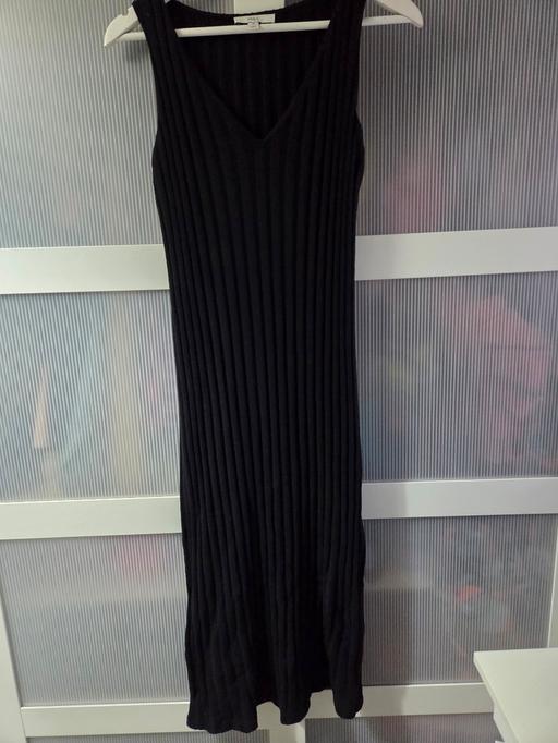  — Size 12 M&S black ribbed long dress