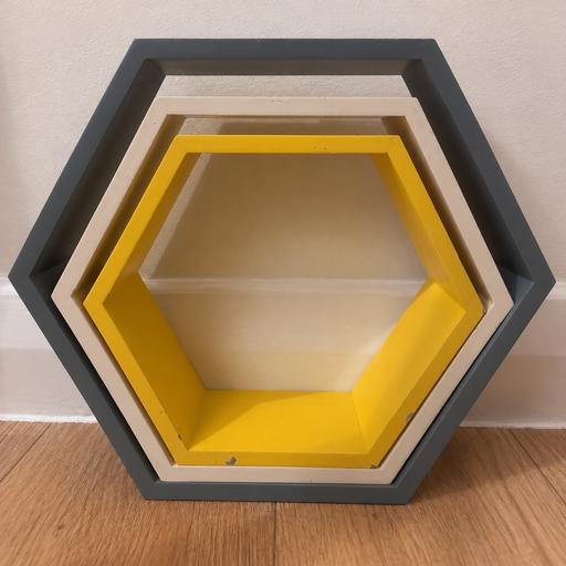  — George Home Set of 3 Hexagon Wall Shelves