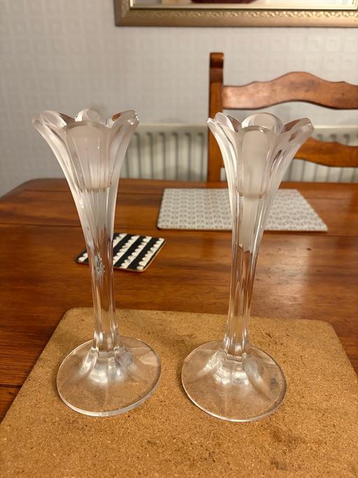  — Glass candle holders