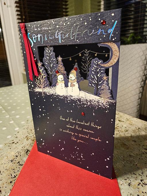  — Son & Girlfriend Card Christmas CLINTONS ✨️