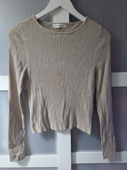  — Size M PRIMARK beige ribbed stretchy top