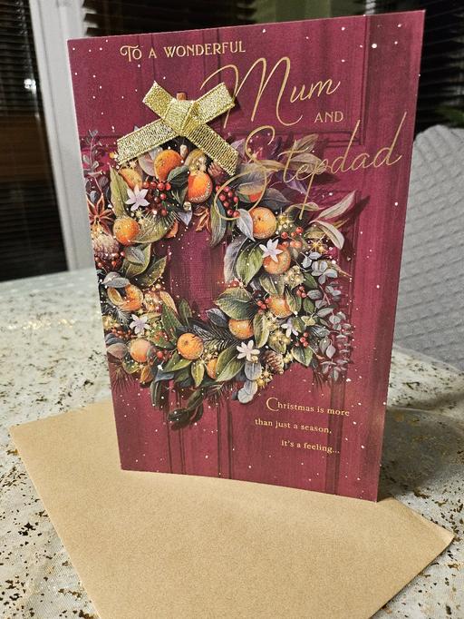  — Mum & Stepdad Card Christmas 🎄CLINTONS ✨️