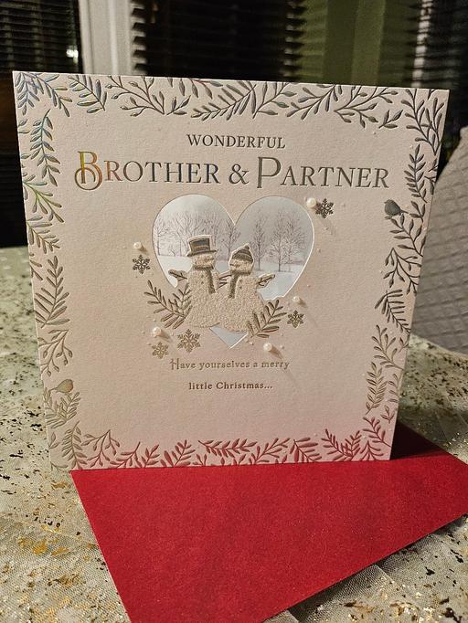  — Brother & Partner Card Christmas CLINTONS ✨️