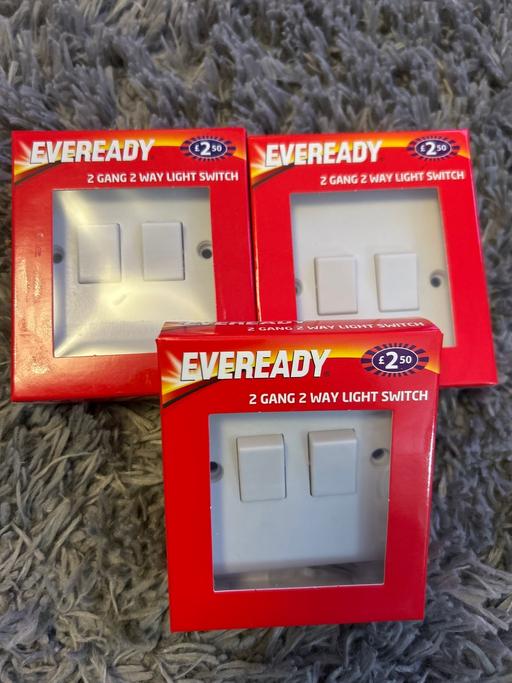  — Eveready 2 gang 2 way light switch. New