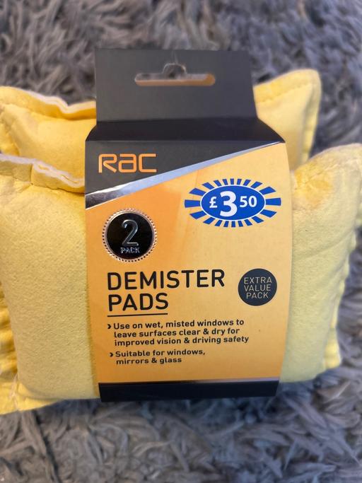  — Demister pads x 2. Windows/ mirrors/cars? RAC