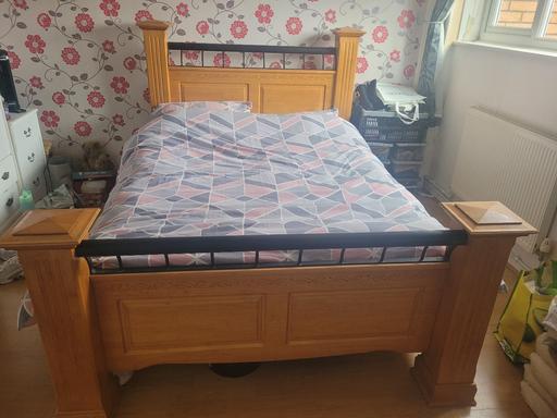  — solid wooden double bed
