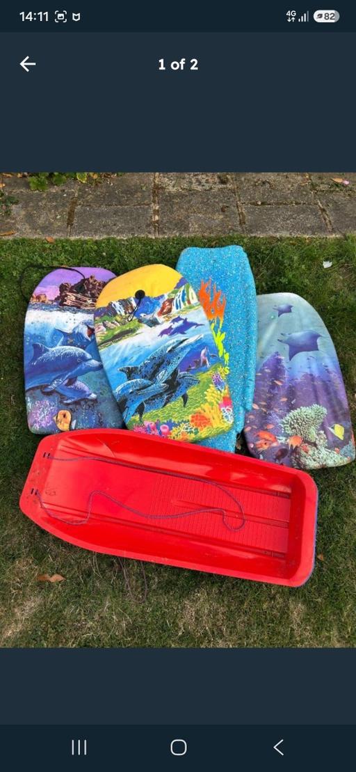  — Kids 4 x Bodyboards and 2 Sledges – Good Cond