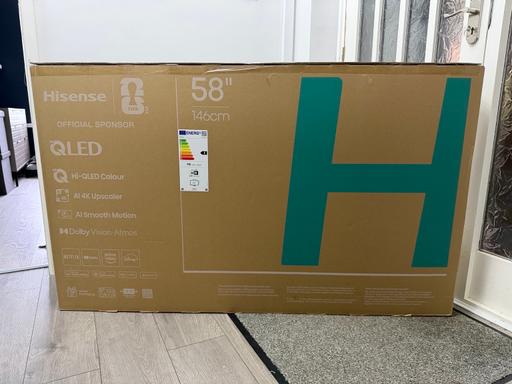  — Hisense 58” 58E7QTUK TV - Brand New