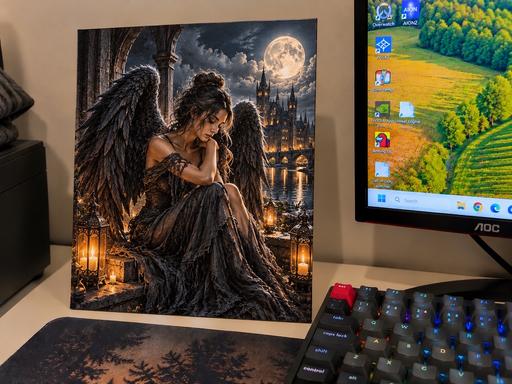  — Gothic Fallen Angel - A4 Decorative picture