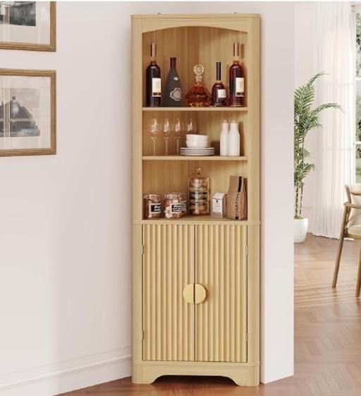  — Tall Corner Cabinet  - Oak