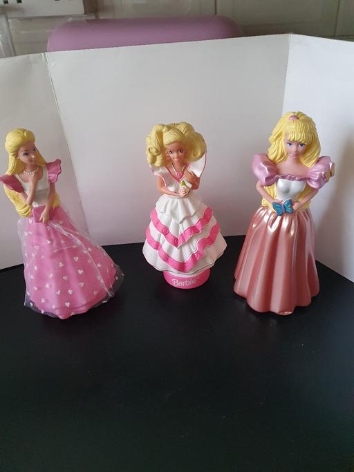  — vintage barbie bubble bath bottles x 3