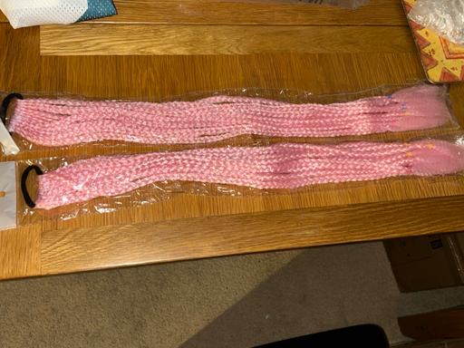  — Braided Ponytail Hair Extensions - pink