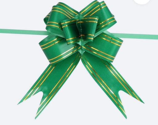  — Pull bow Ribbon Green and Gold