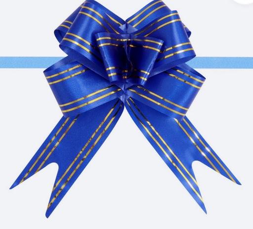  — Pull Bow Ribbon Royal Blue and Gold