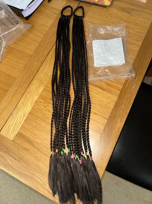  — Braided Ponytail Hair Extension x 2 - Black