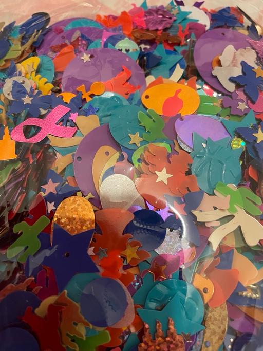  — Assorted size packs sequins for slime/crafts